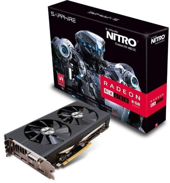 Відеокарта Sapphire Radeon RX 480 8G OC NITRO+ (11260-01) Б/В qs1pa6cx0xz0 фото