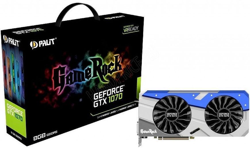 Відеокарта Palit GTX1070-GAMEROCK (NE51070T15P2-1041G) 3ds9as00gsgh фото