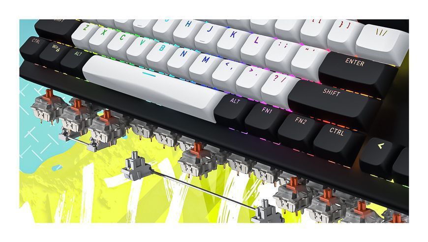 Клавиатура HATOR Gravity TKL orange (HTK561) white US Layout 67348 фото