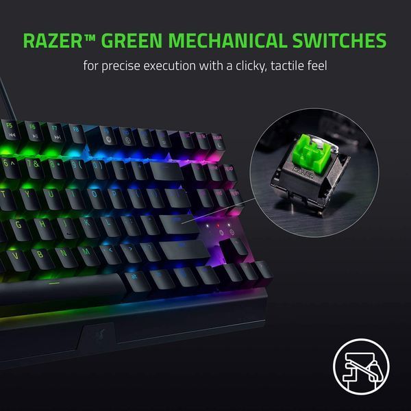 Клавиатура RAZER BlackWidow V3 TKL Green Switch RU (RZ03-03490700-R3R1) 65180 фото