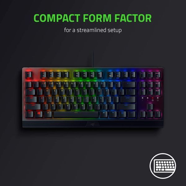 Клавиатура RAZER BlackWidow V3 TKL Green Switch RU (RZ03-03490700-R3R1) 65180 фото