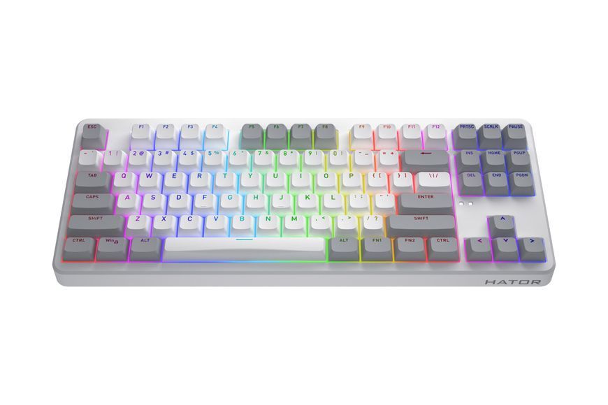 Клавиатура HATOR Rockfall 3 Mecha TKL wireless orange (HTK851UA) white QMK/VIA 66995 фото