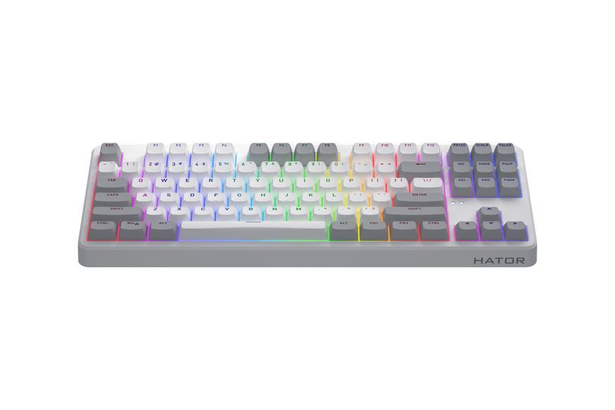 Клавиатура HATOR Rockfall 3 Mecha TKL wireless orange (HTK851UA) white QMK/VIA 66995 фото