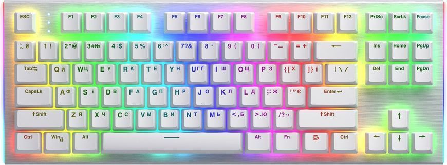 Клавіатура HATOR Gravity X TKL orange (HTK551UA) white 67055 фото