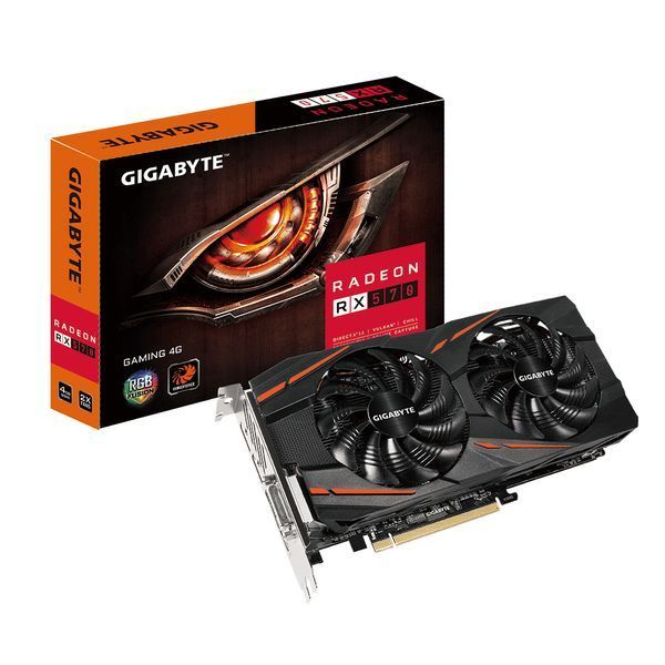 Відеокарта GIGABYTE Radeon RX 570 GAMING 4G 4GB GDDR5 (GV-RX570GAMING-4GD) б/в 90ksdhgvsdvsdv фото