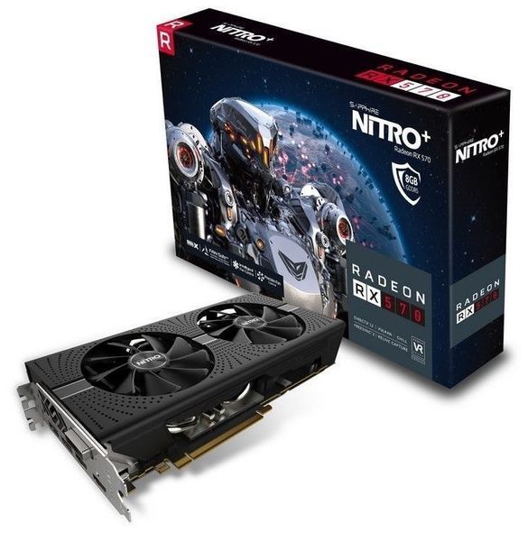 Видеокарта Sapphire NITRO+ Radeon RX 570 8GB GDDR5 (11266-09-20G) б/в ms986fvgnsdv фото