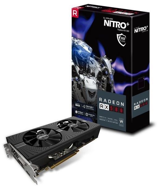 Відеокарта Sapphire Radeon RX 580 NITRO+ 8192MB (11265-01-20G) б/в sd8mvgs80dvg фото