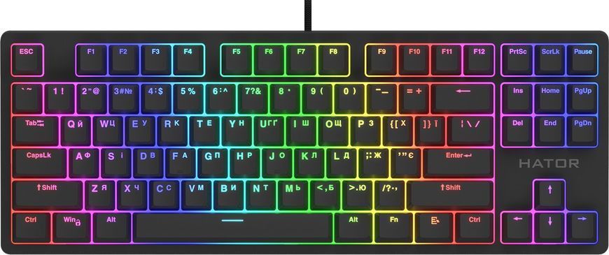 Клавиатура HATOR Rockfall 2 Mecha TKL orange (HTK-520) black 66673 фото