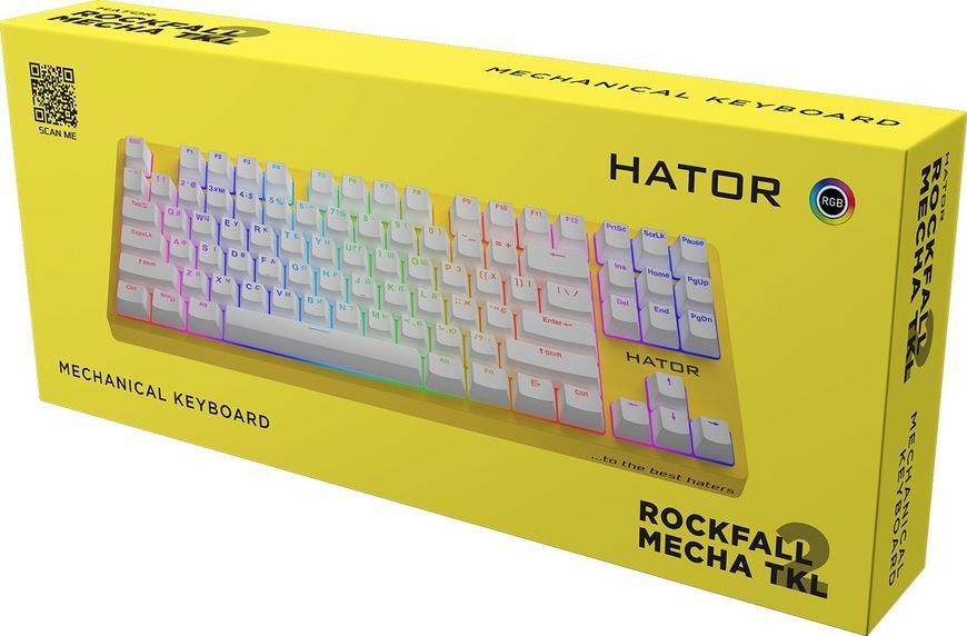 Клавиатура HATOR Rockfall 2 Mecha TKL orange (HTK-520) black 66673 фото