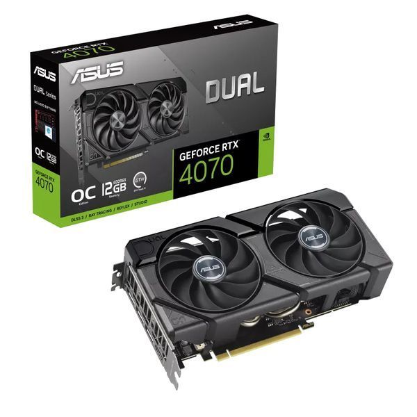 Відеокарта ASUS Dual GeForce RTX 4070 EVO OC Edition 12GB GDDR6X s8d7tbncsc3 фото