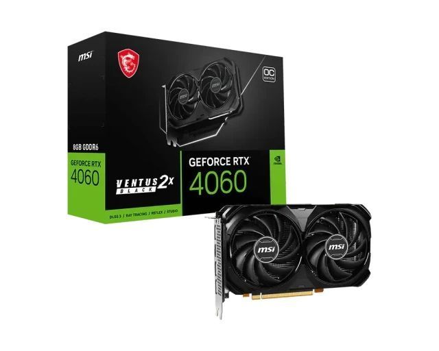 Відеокарта MSI GeForce RTX 4060 VENTUS 2X BLACK 8G OC 1fdsf30dsgs000sg фото