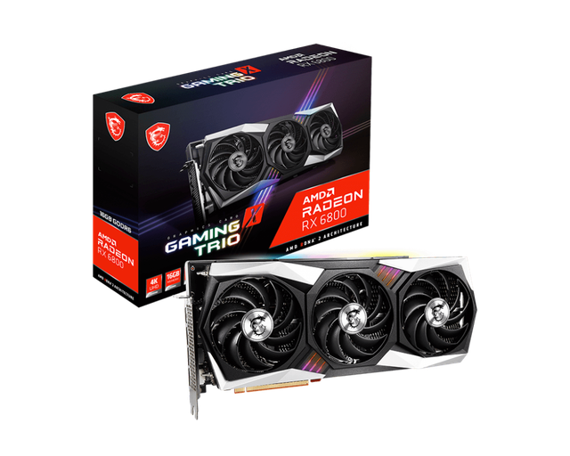 Відеокарта MSI Radeon RX 6800 GAMING X TRIO 16G pc1wq0rt5as0xc0 фото