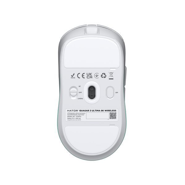 Мишка HATOR Quasar 3 ULTIMA 8K Wireless (HTM761) white/mint 67520 фото