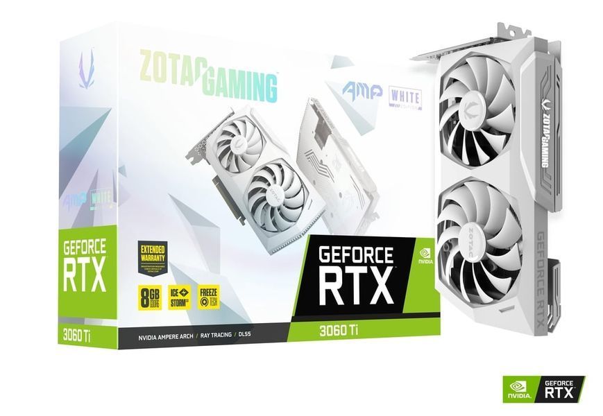 Видеокарта Zotac GAMING GeForce RTX 3060 Ti Twin Edge White Edition (ZT-A30620J-10P) 8zdsa400dfa фото