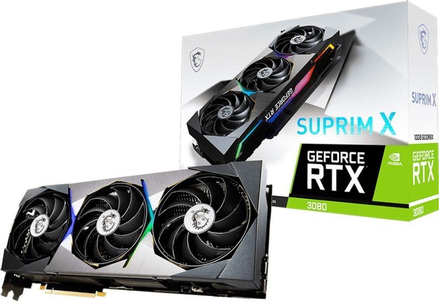 Відеокарта MSI GeForce RTX 3080 SUPRIM X 10G LHR 1sdf5ghf0wer0q0 фото